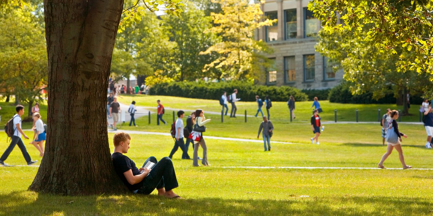 Students relaxing on the Arts Quad