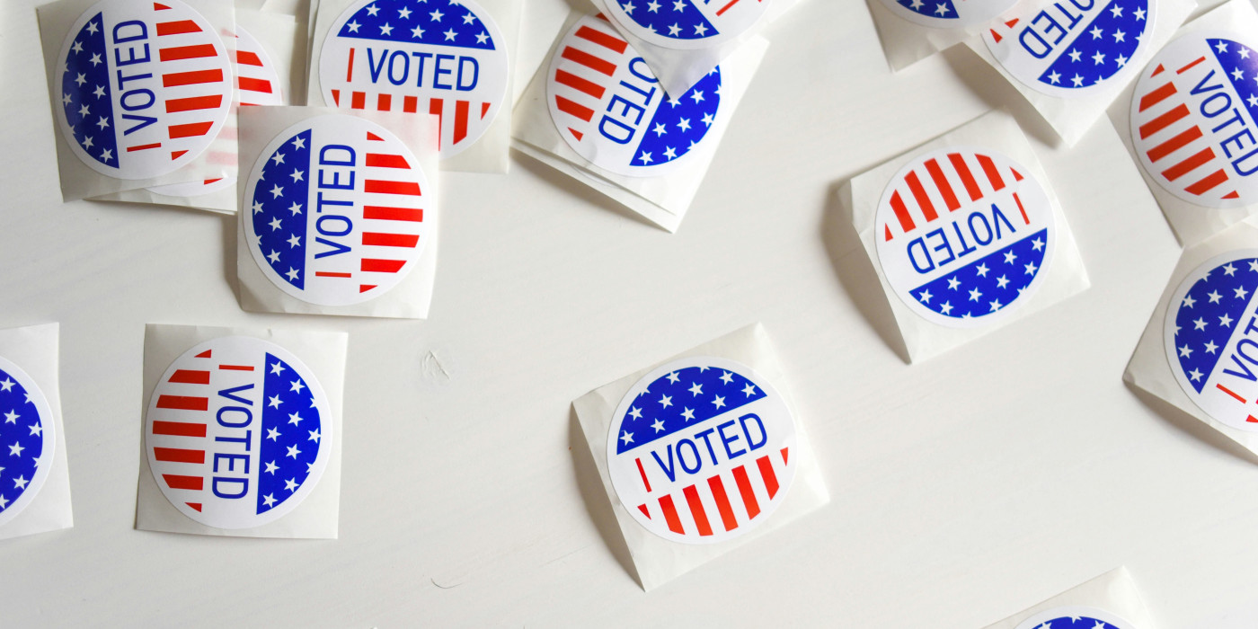 Collection of voting stickers