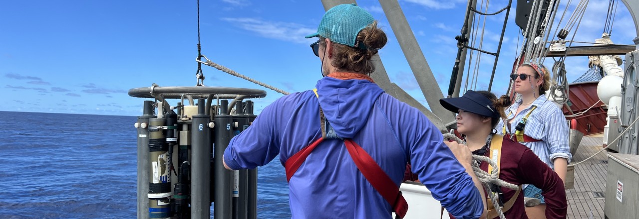 Patricia Diaz Bian '26 in the central-south Pacific Ocean.