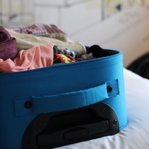 suitcase unpacking