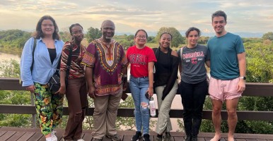 Global internship students in Zambia 